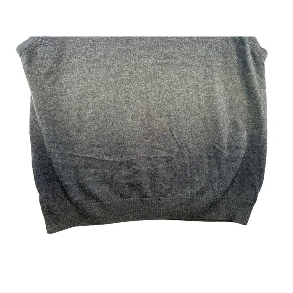 Pronto Uomo Mens  V-Neck Sweater Vest XL Dark Gray 100% Merino Wool Grandpacore - Picture 4 of 9